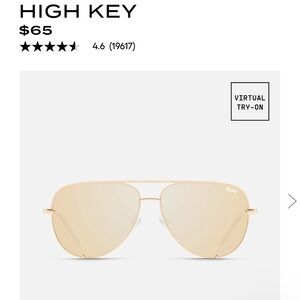 Quay Australia X Desi Perkins High Key Aviator Sunglasses - Gold Frame Gold Lens